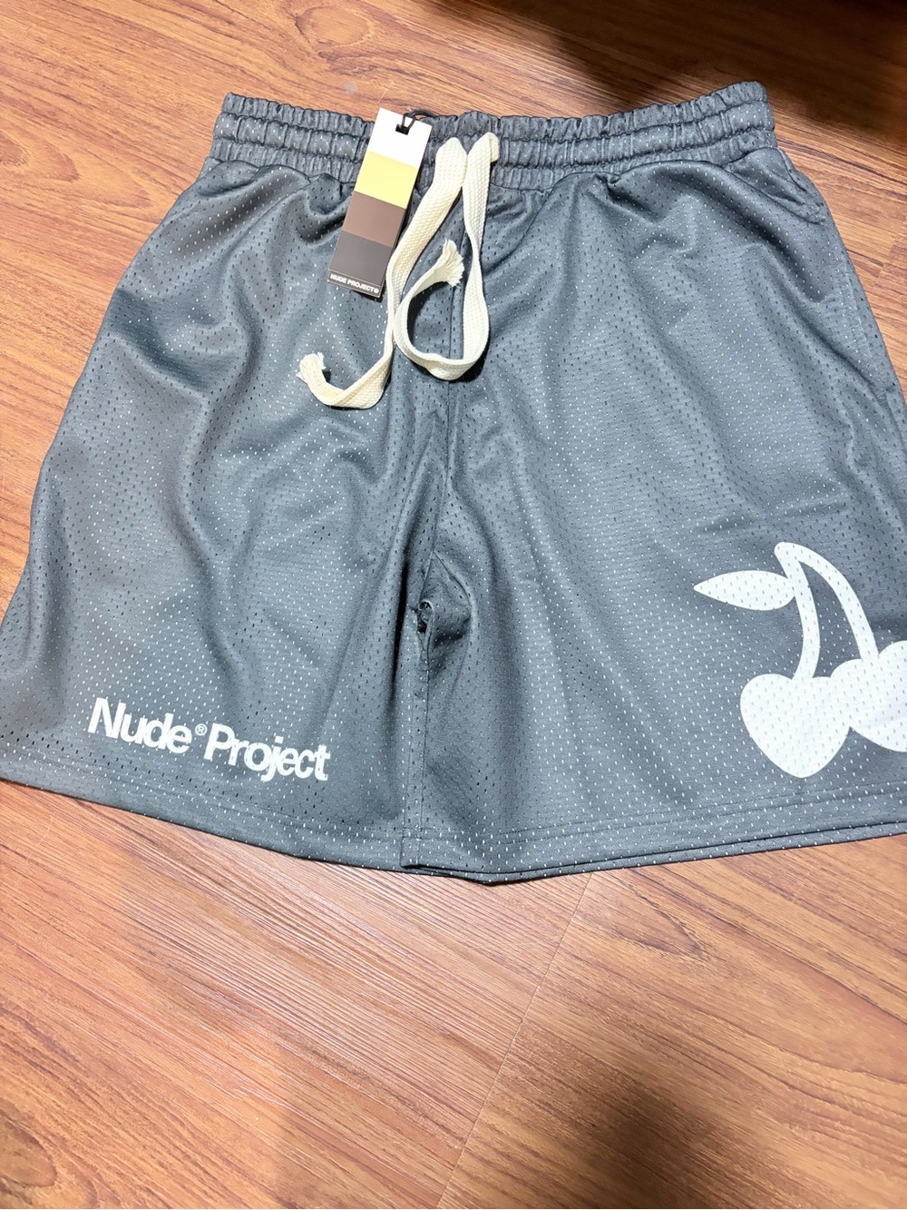 NWT Nude Project adult large Cherry Logo Athletic Shorts